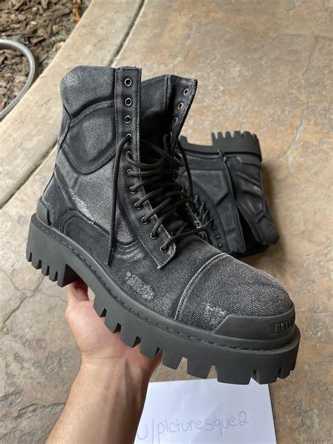 balenciaga boots cut out replica|balenciaga distressed boots.